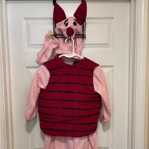 Piglet Pink and Red Striped Costume